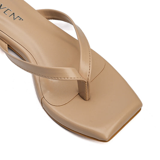 All-Day Comfort Flip Flops in Beige