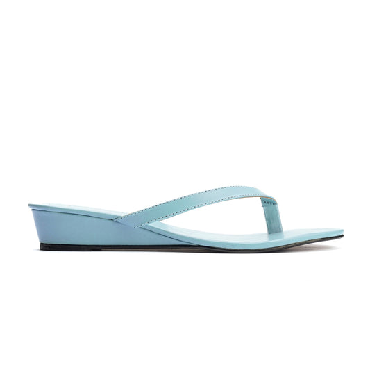 Cloud Blue Thong Wedge