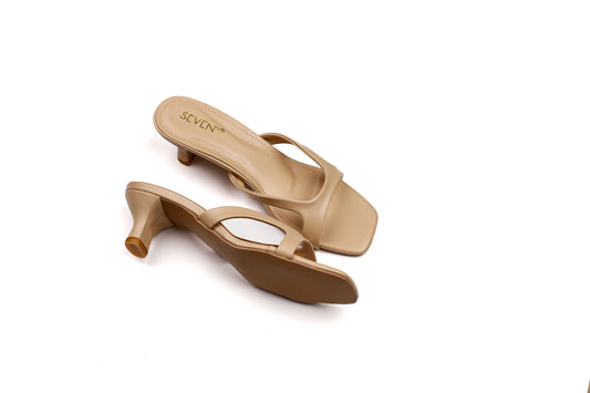 Beige Kitten Heels