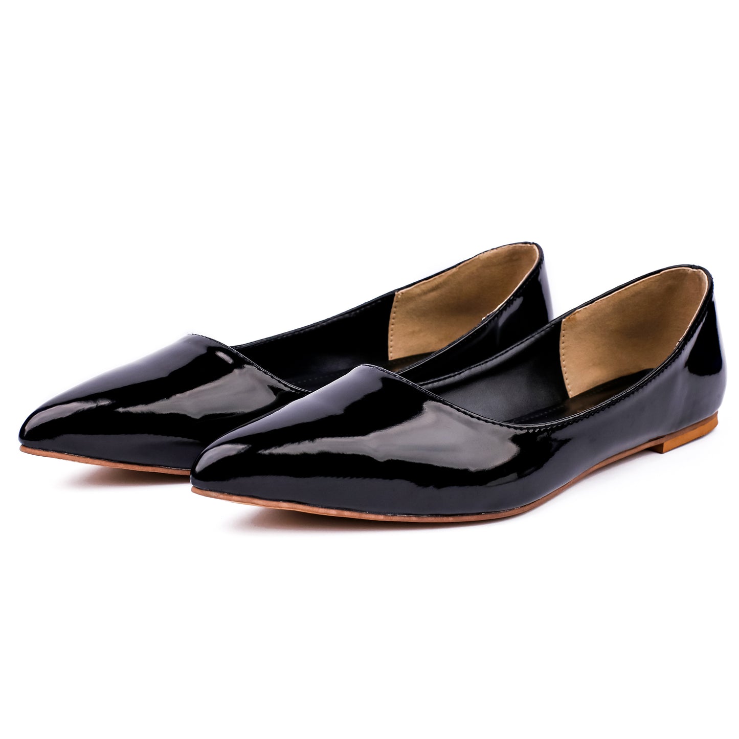 Midnight Black Flat Pumps