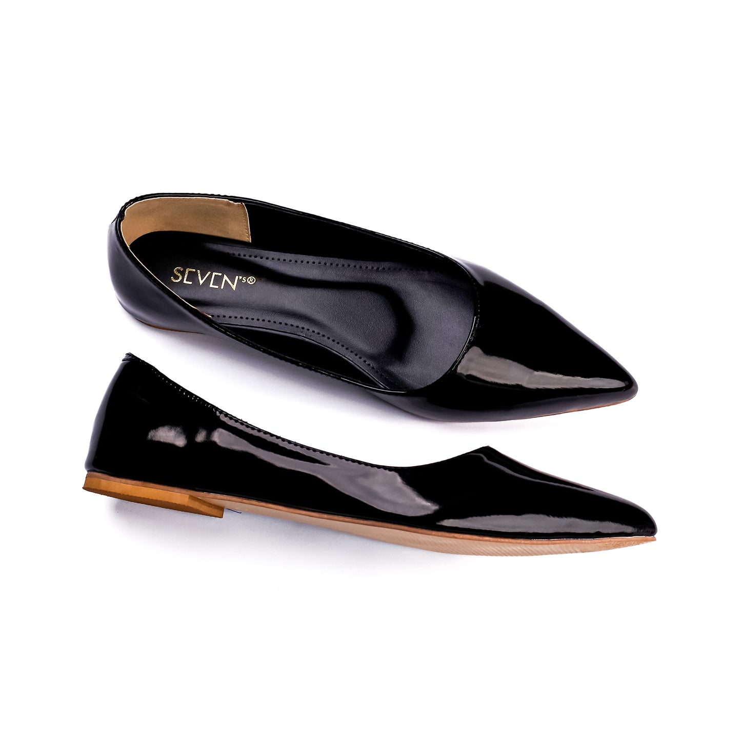Midnight Black Flat Pumps