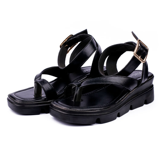 Lightweight Midnight Black Sandals