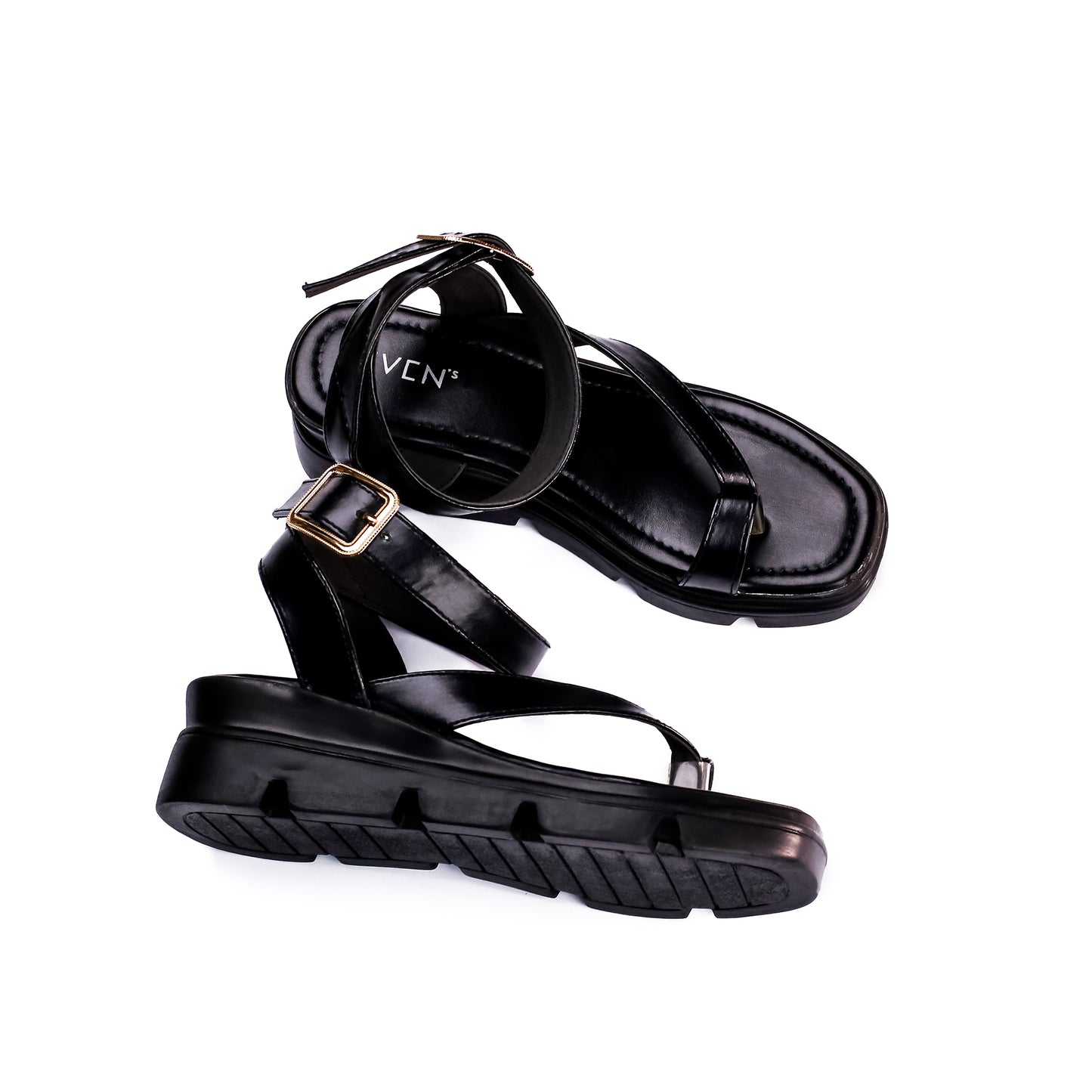 Lightweight Midnight Black Sandals