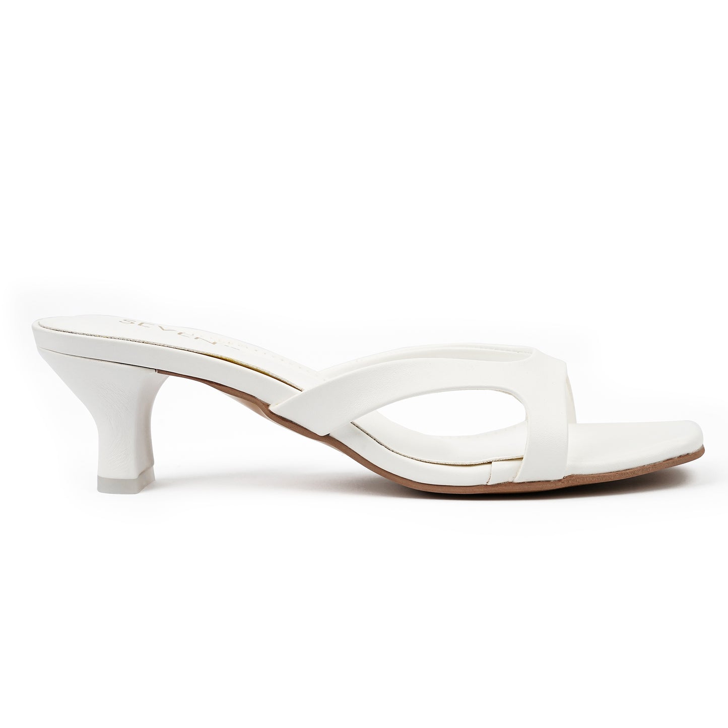 White Kitten Heels