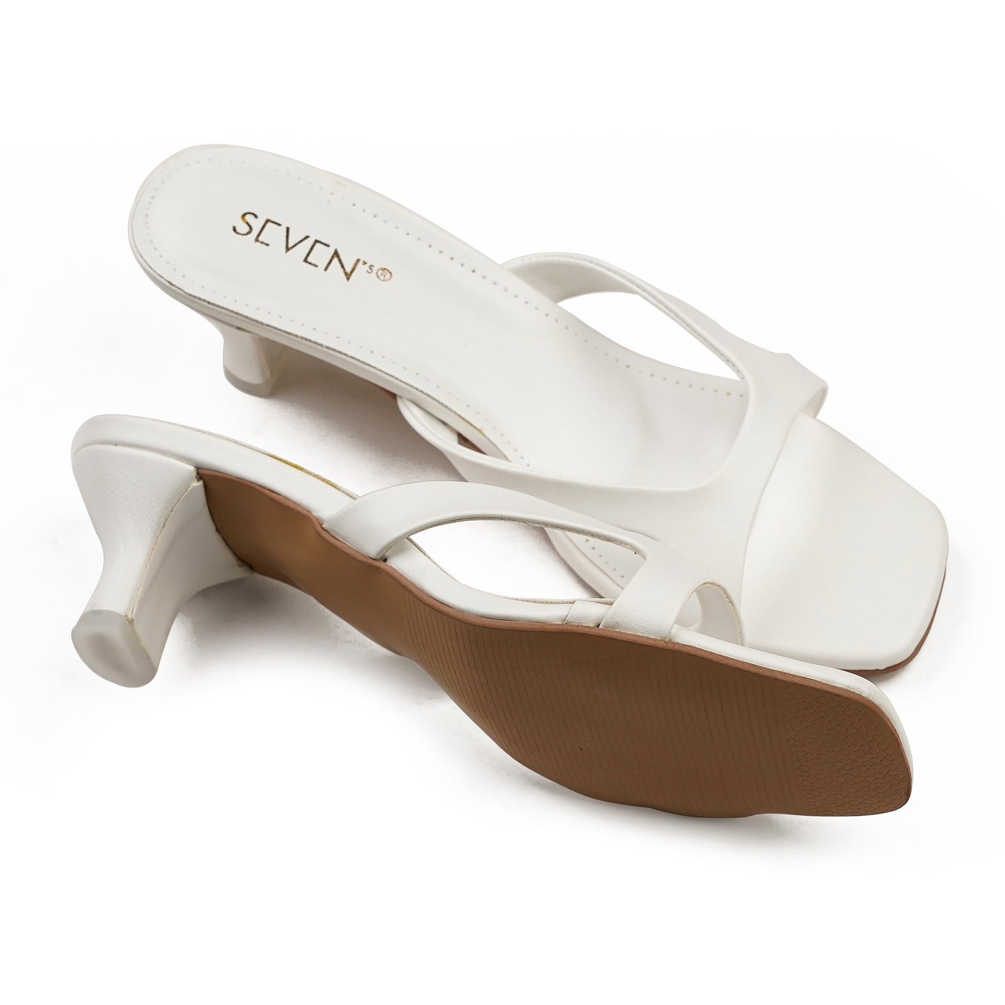 White Kitten Heels