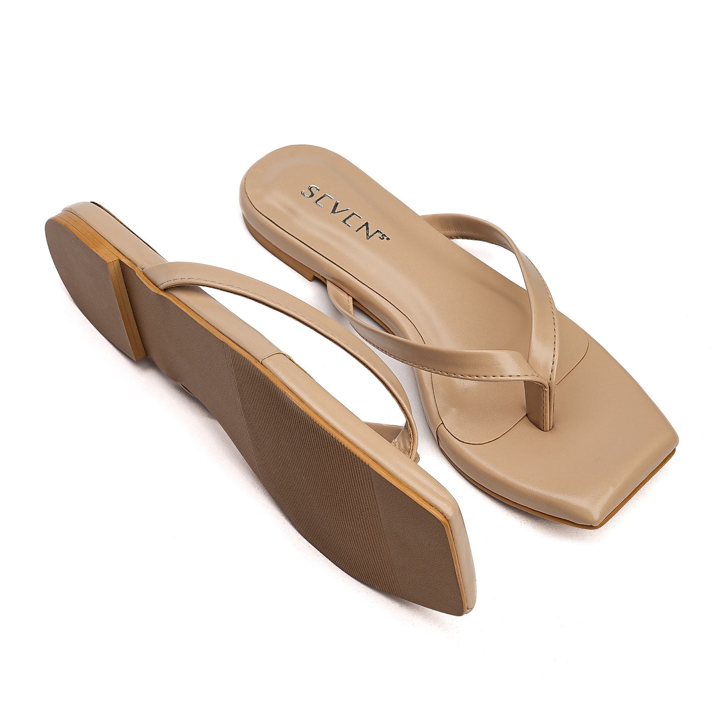 All-Day Comfort Flip Flops in Beige