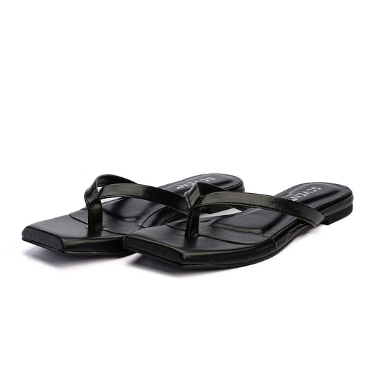 All-Day Comfort Flip Flops in Black