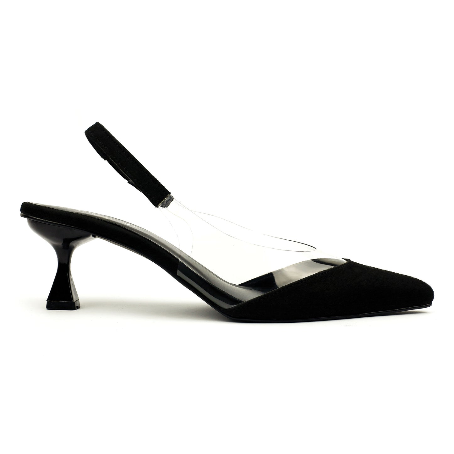 Black Suede Slingback Heels