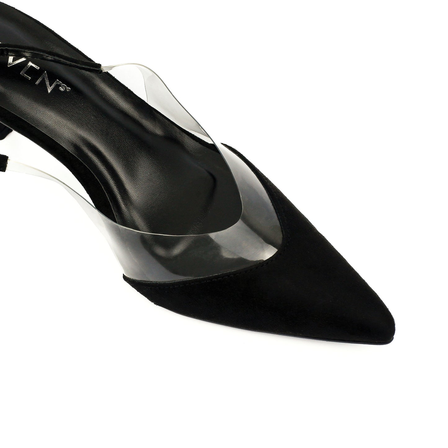 Black Suede Slingback Heels