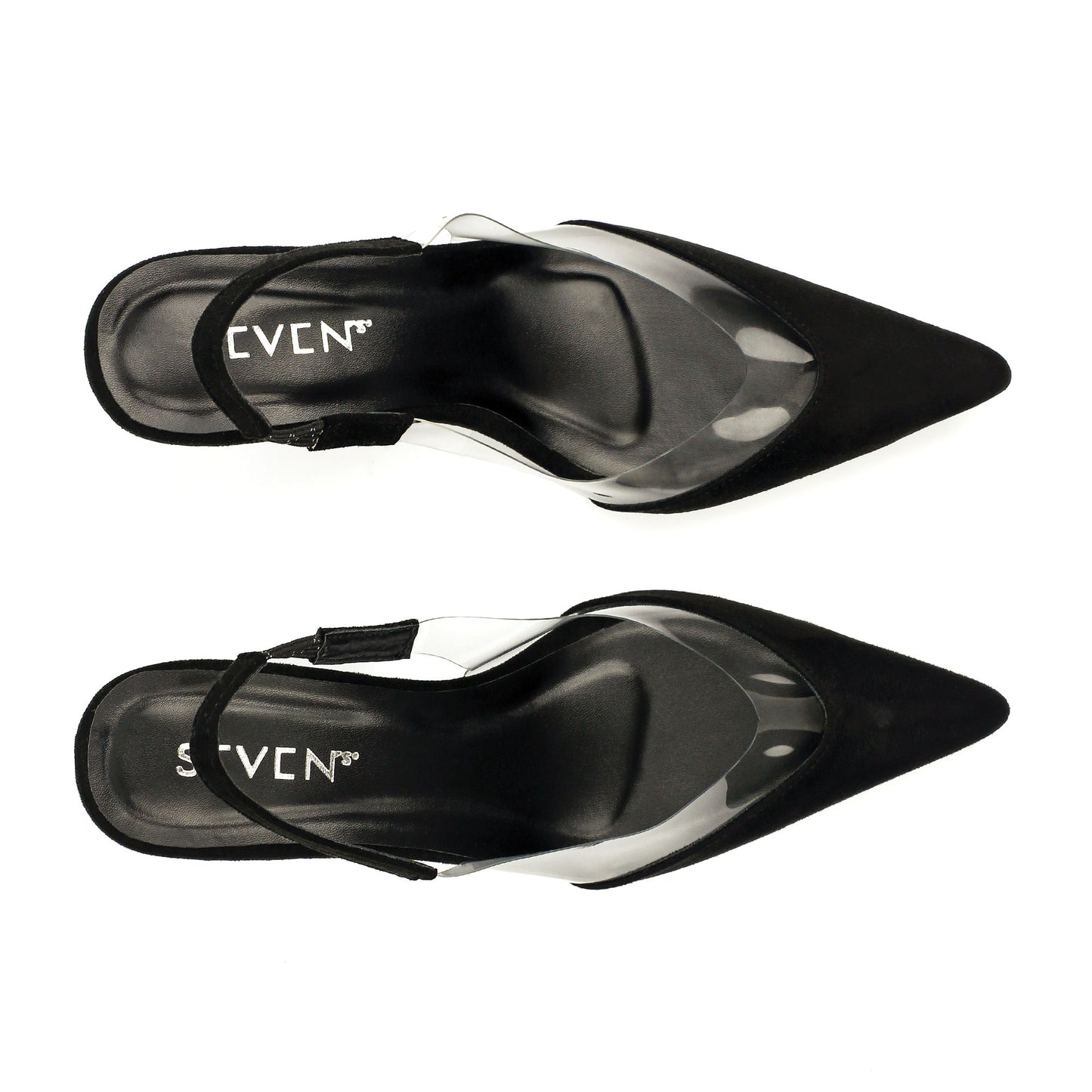 Black Suede Slingback Heels