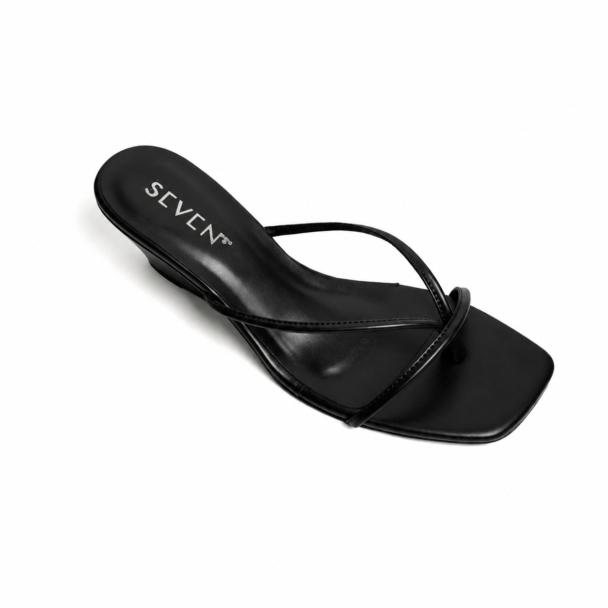 Black Wedge Sandals