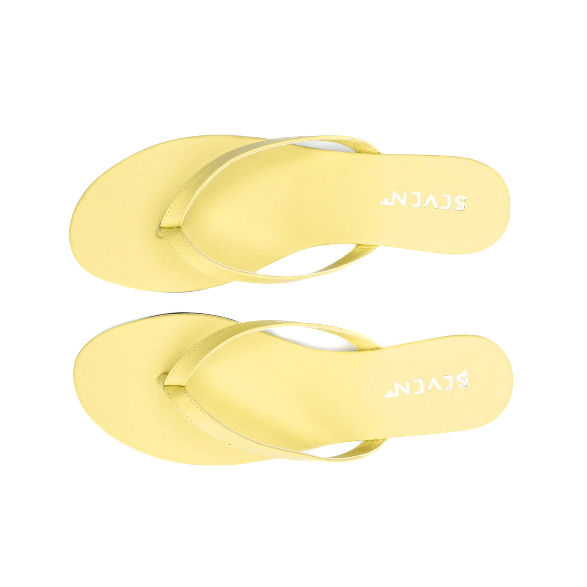 Butter Yellow Thong Wedge