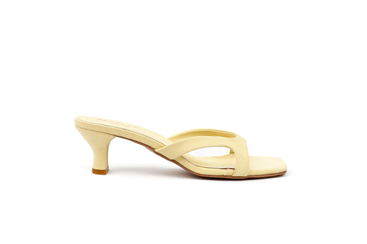 Butter Yellow Kitten Heels