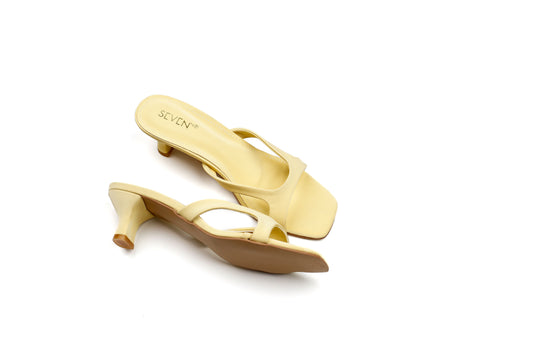 Butter Yellow Kitten Heels