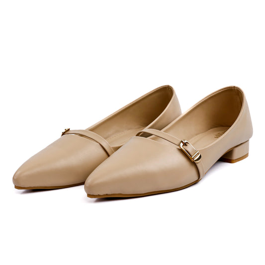 Nude Pointed Mary Janes
